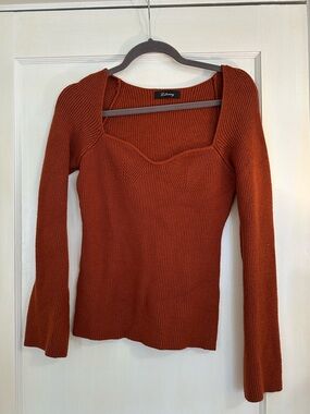 Burnt orange sweater